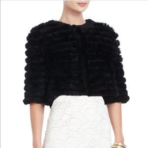 Black Sophiana Fur Cardigan